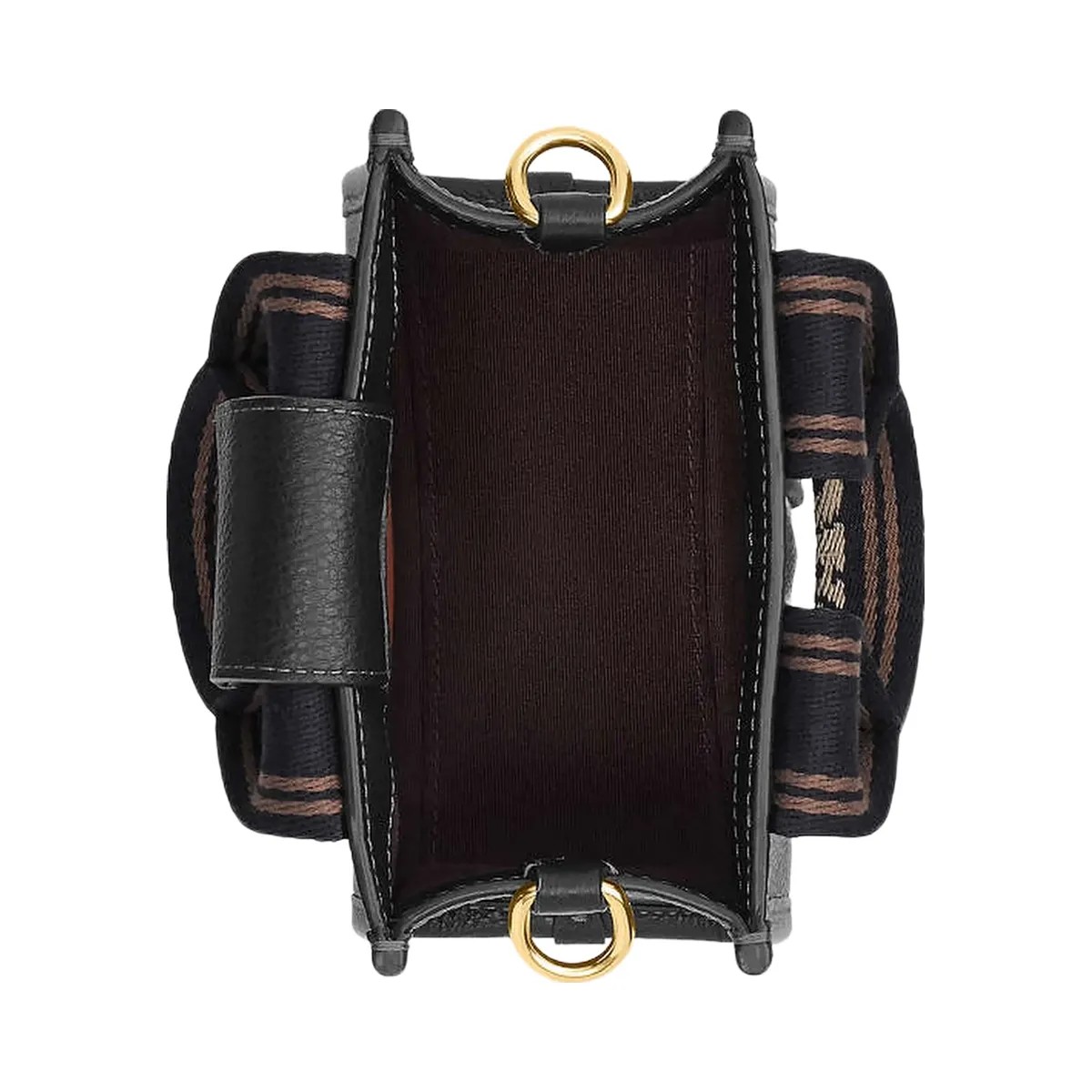 Coach Smith Mini Tote Bag Pebbled Leather-Gold-Black Multi - HypeFly India View 3