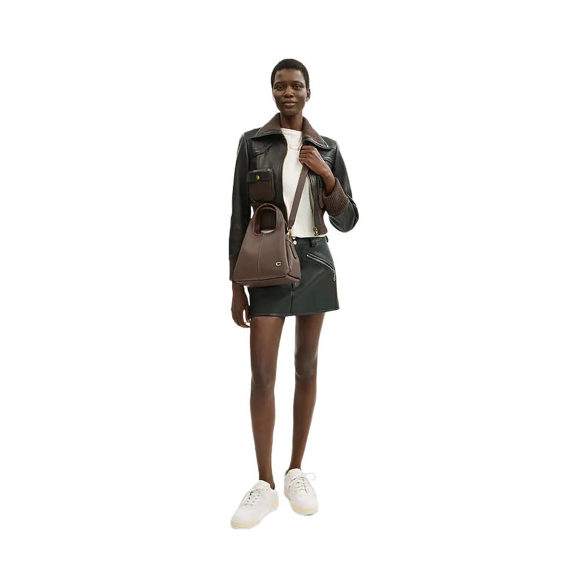 Coach Lana Shoulder Bag 23 Brass-Dark Stone - HypeFly India View 3