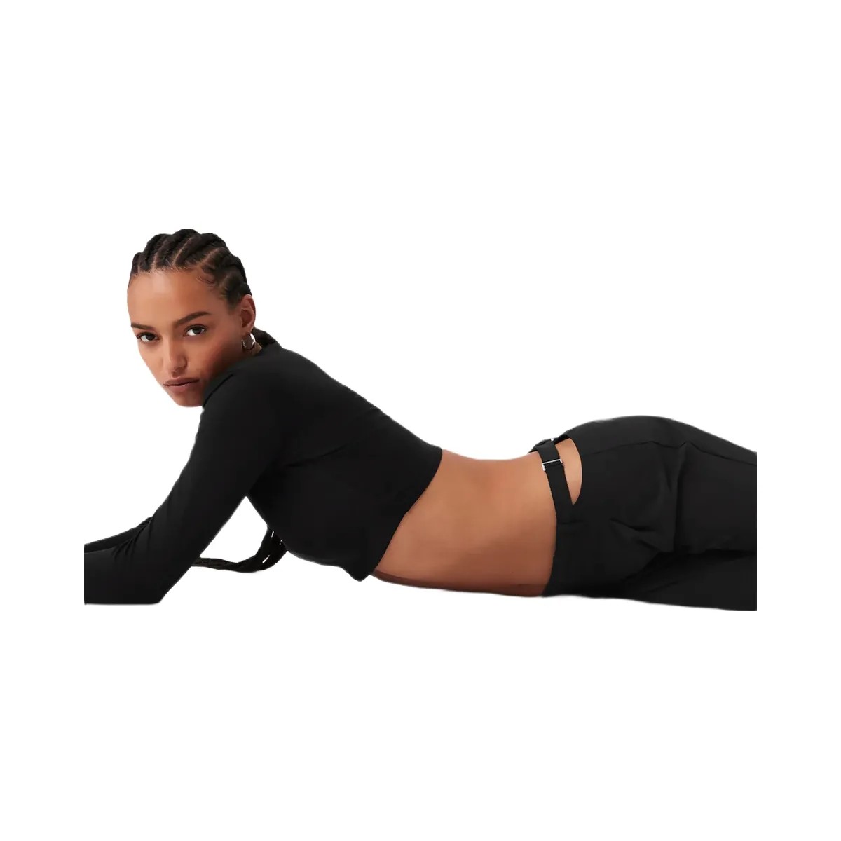 Alo Women's Mid-Rise Showdown Trouser - Black - HypeFly India View 6