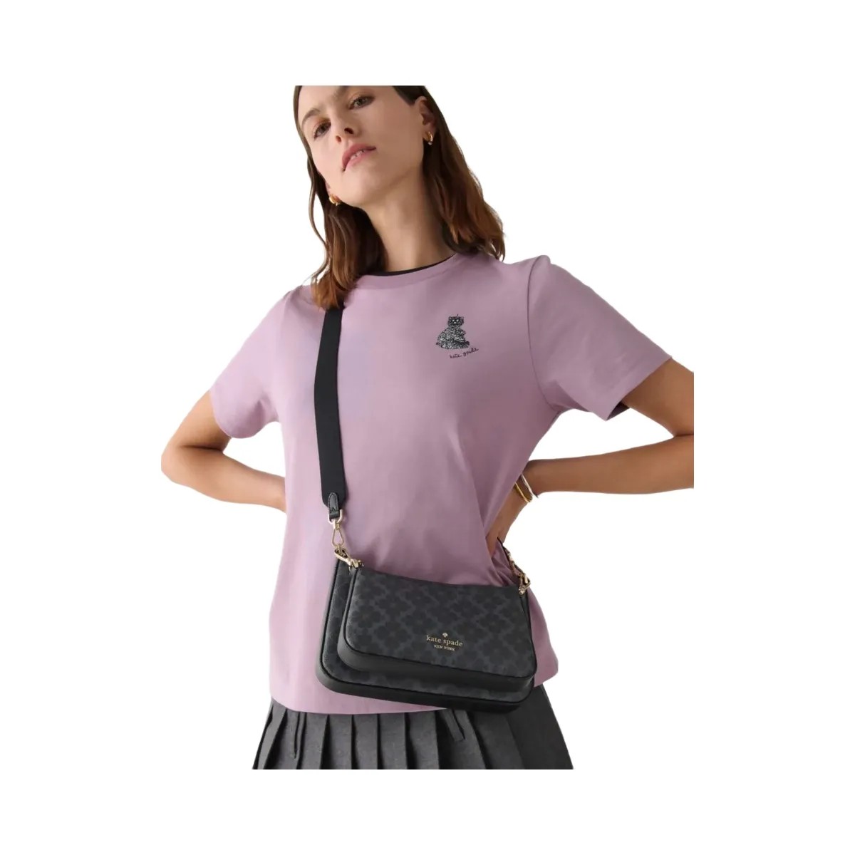 Kate Spade Flower Small Crossbody Black - HypeFly India View 4