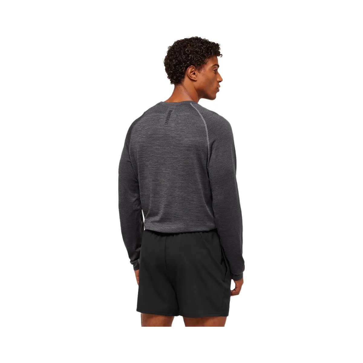 Gymshark Versatile Seamless Long Sleeve T-Shirt - Dark Grey/Black - HypeFly India View 2