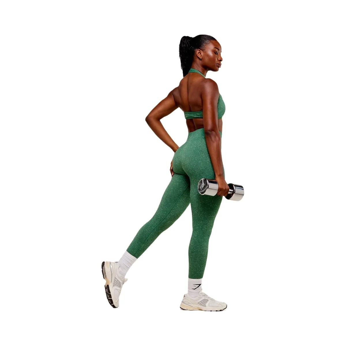 Gymshark Adapt Fleck x Whitney Seamless Leggings - Lift Green/Clay Green - HypeFly India View 6