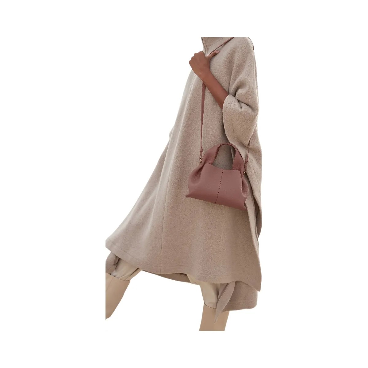 Polene Numero Neuf Mini Textured Blush - HypeFly India View 4