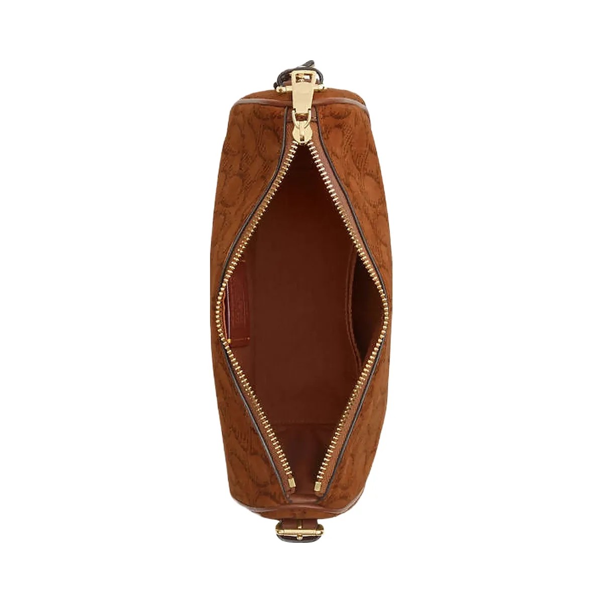 Coach Kailey Shoulder Bag In Signature Suede Suede-Im-Caramel - HypeFly India View 2