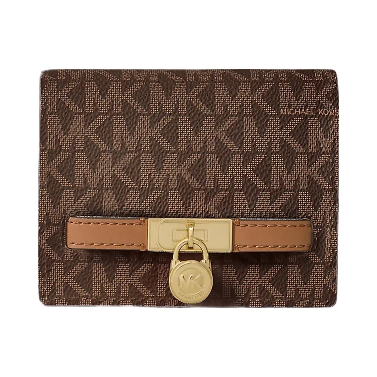 Michael Kors Hamilton Moderne Small Signature Logo Wallet Brn-Acorn - HypeFly India View 1