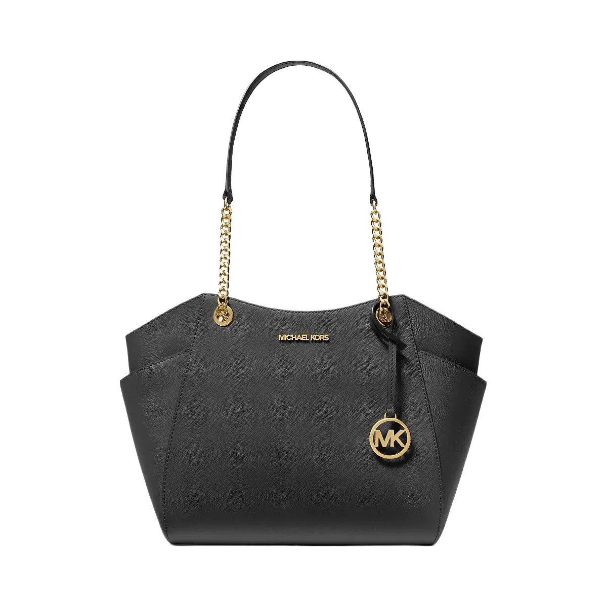 Michael Kors Jet Set Large Saffiano Leather Shoulder Bag Black - HypeFly India View 1