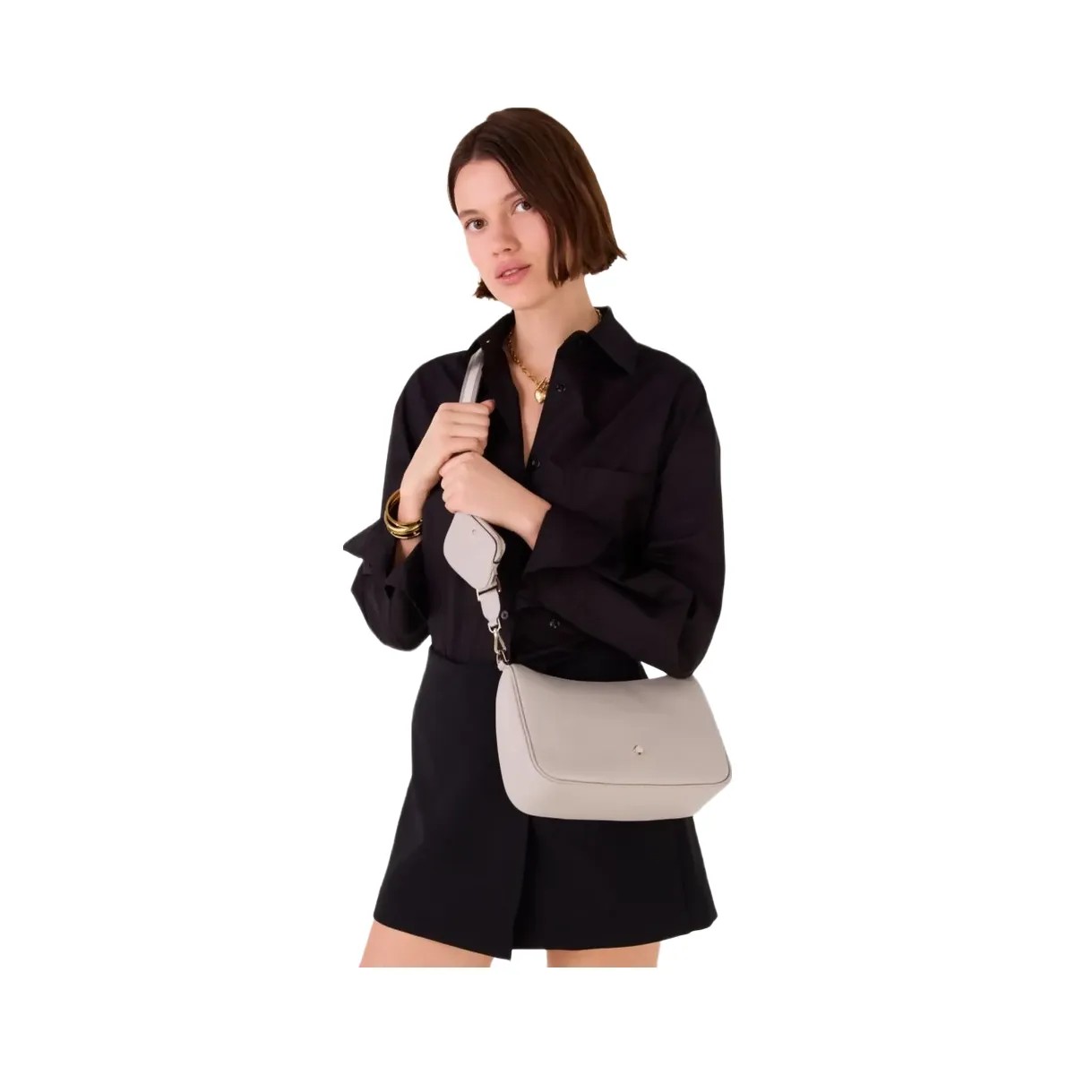 Kate Spade Emma Shoulder Bag Cozy Grey - HypeFly India View 3