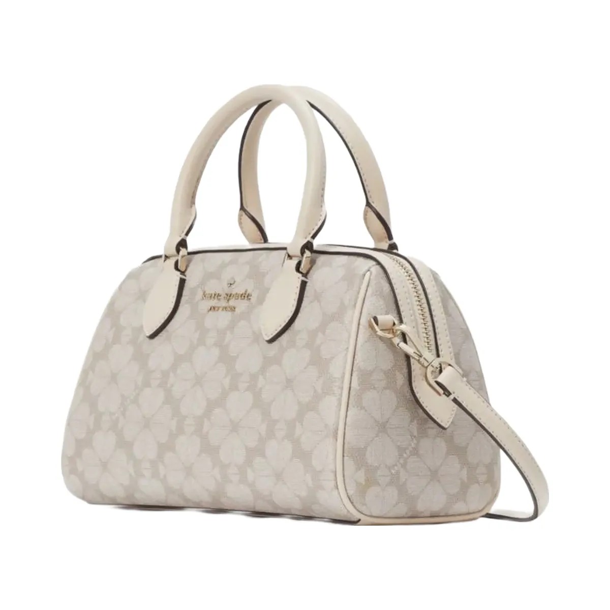 Kate Spade Flower Small Dolly Duffle Dark Beige Multi - HypeFly India View 1