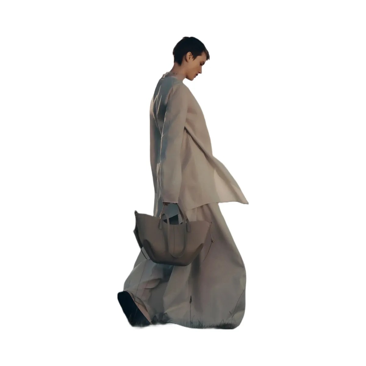 Polene Cyme Mini Textured Taupe - HypeFly India View 6