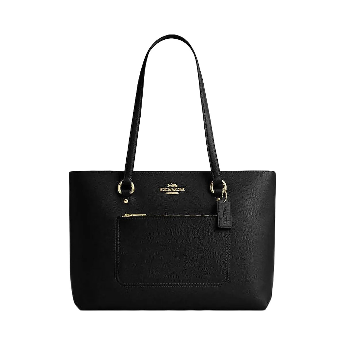 Coach Station Tote Bag Crossgrain Leather-Gold-Black - HypeFly India View 1