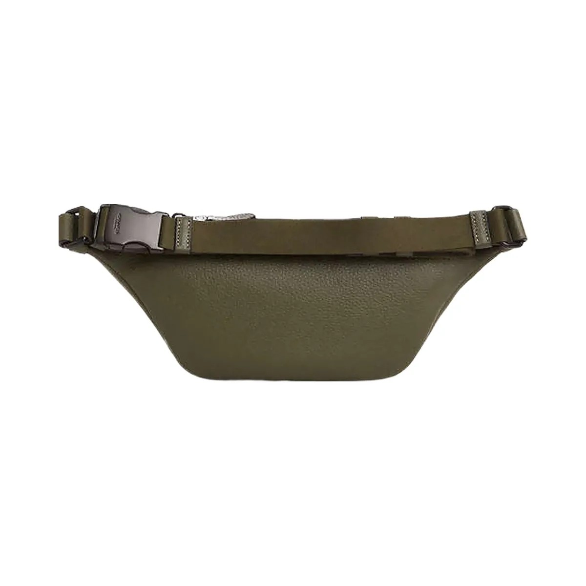Coach Warren Mini Belt Bag In Signature Leather Black Copper-Olive Drab - HypeFly India View 7