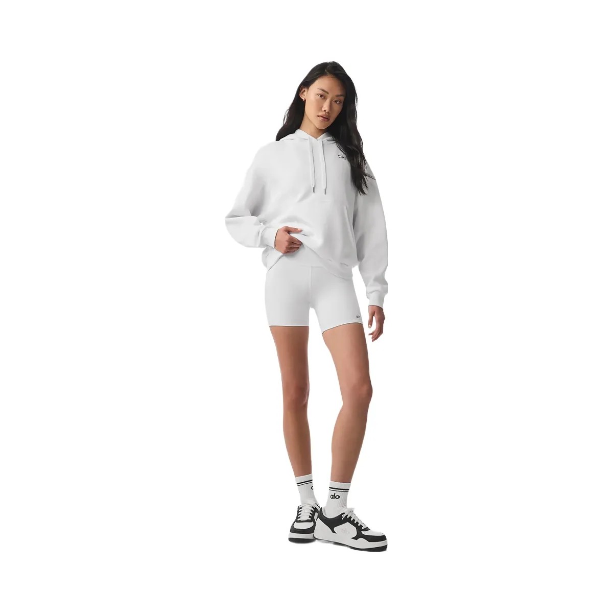 Alo Women's Accolade Hoodie - White - HypeFly India View 1