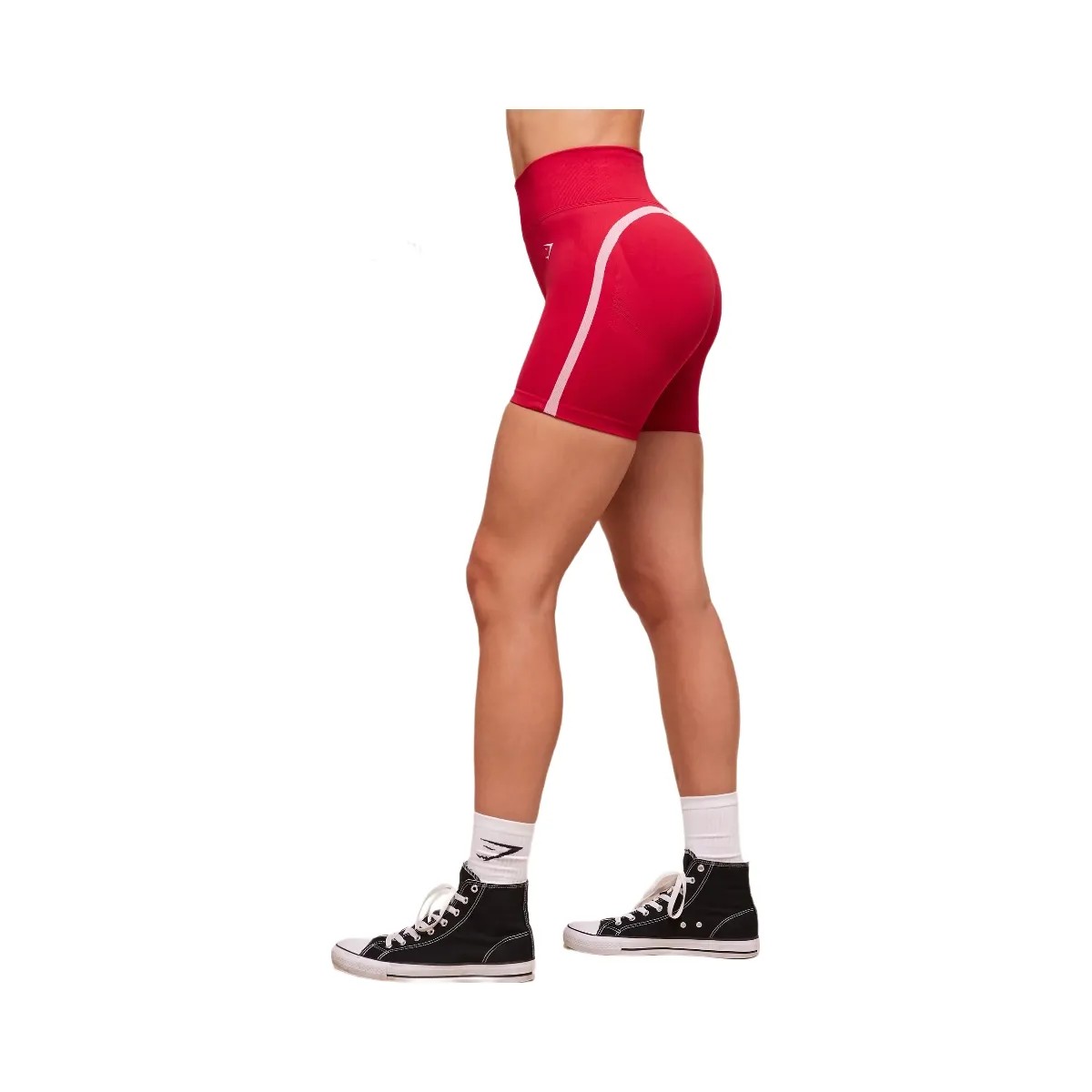 Gymshark Lift Campus Seamless Short - Carmine Red - HypeFly India View 2