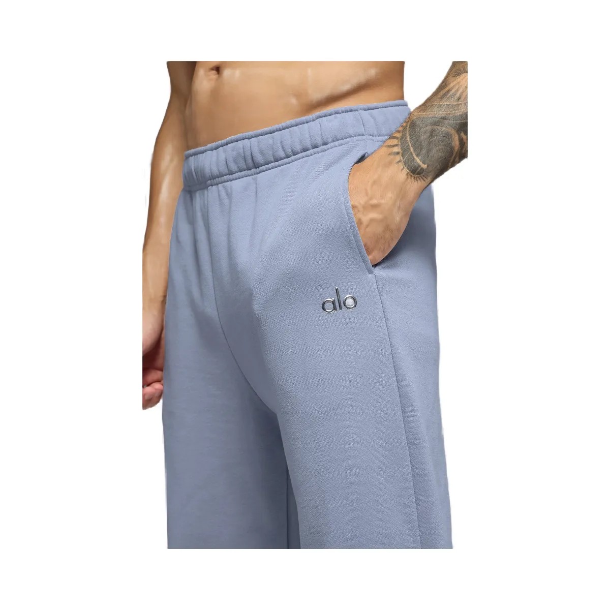 Alo Men's Accolade Straight Leg Sweatpant - Winter Frost - HypeFly India View 4