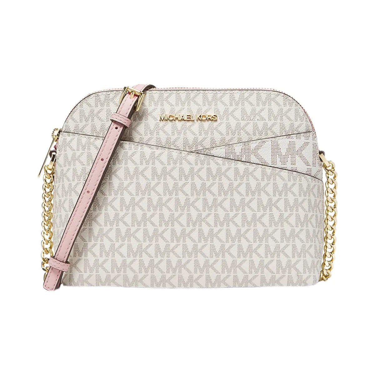 Michael Kors Jet Set Travel Medium Logo Dome Crossbody Bag Pwd Blsh Mlt - HypeFly India View 1