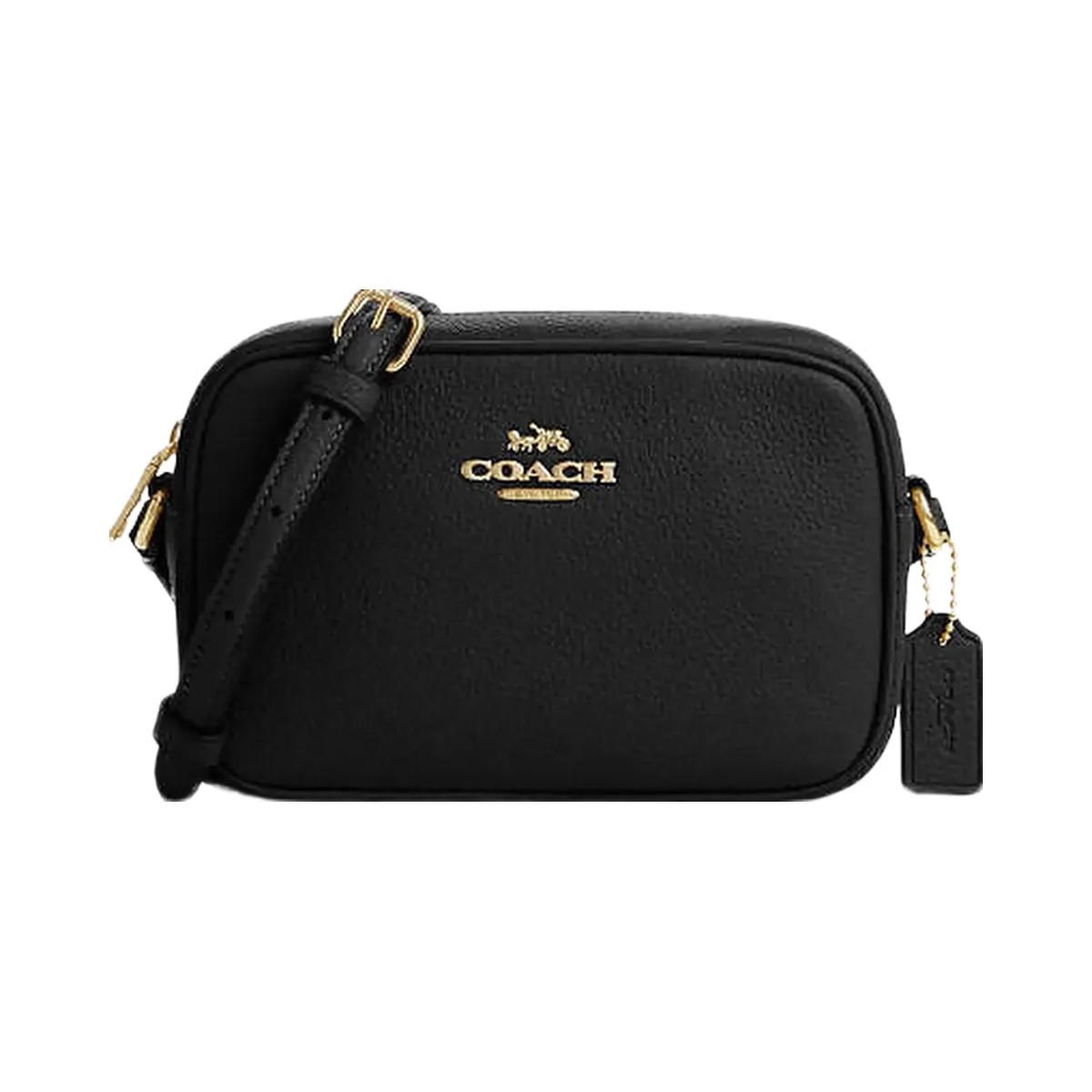 Coach Mini Jamie Camera Bag Pebbled Leather-Gold-Black - HypeFly India View 1