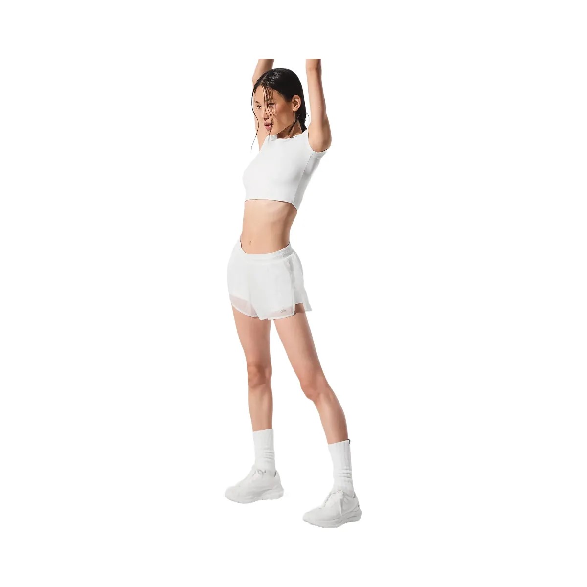 Alo Women's Game Time Short - White - HypeFly India View 4