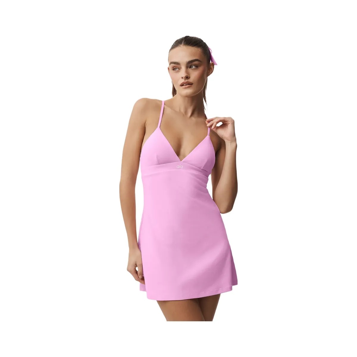Alo Women's Airbrush Splendor Dress - Candy Heart Pink - HypeFly India View 2