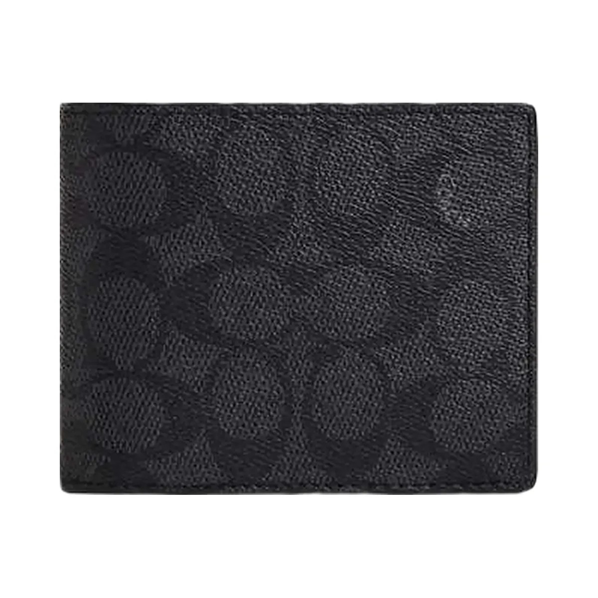 Coach 3 In 1 Wallet In Signature Canvas Signature Canvas-Charcoal-Black - HypeFly India View 1