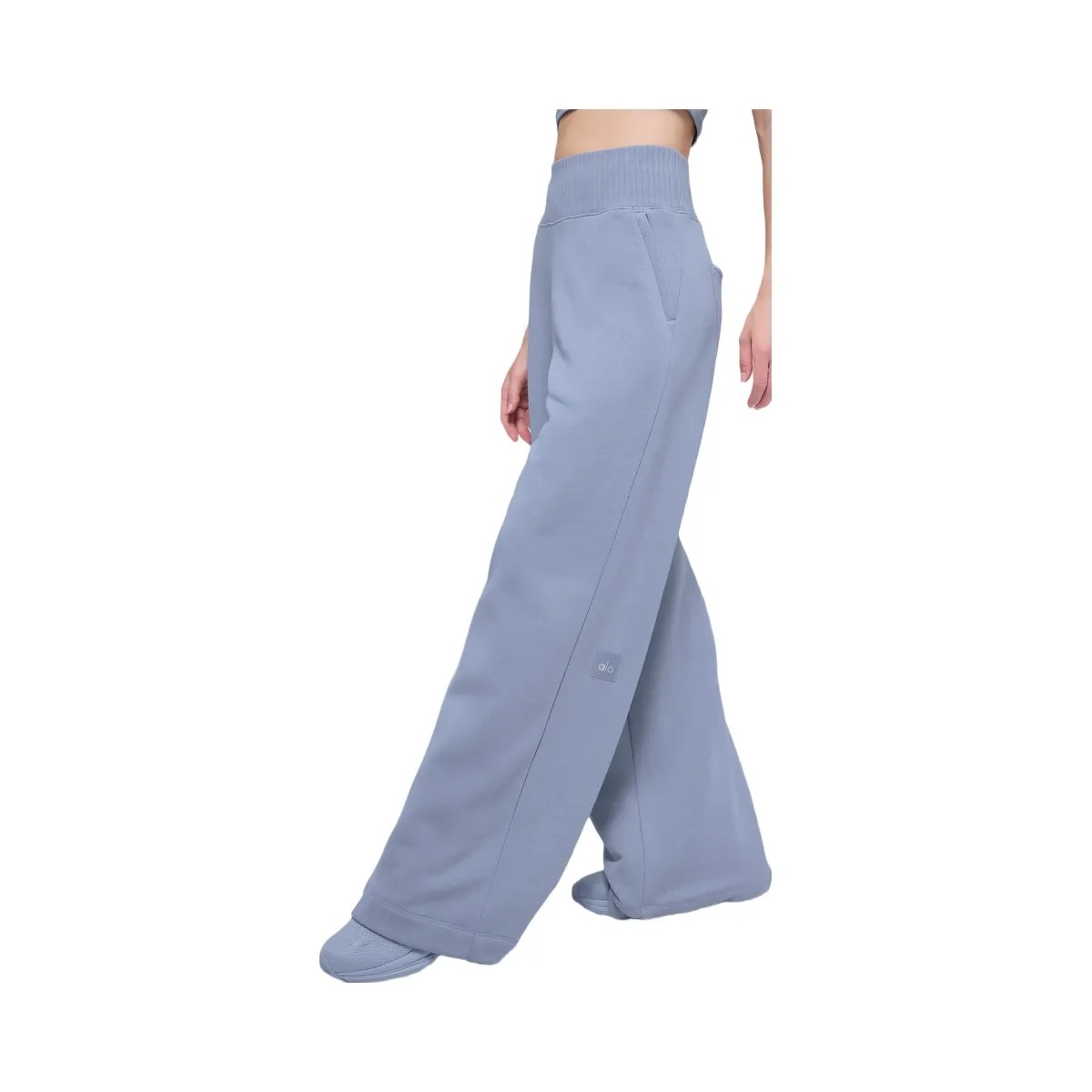Alo Women's Serenity Wide Leg Sweatpant - Winter Frost - HypeFly India View 4