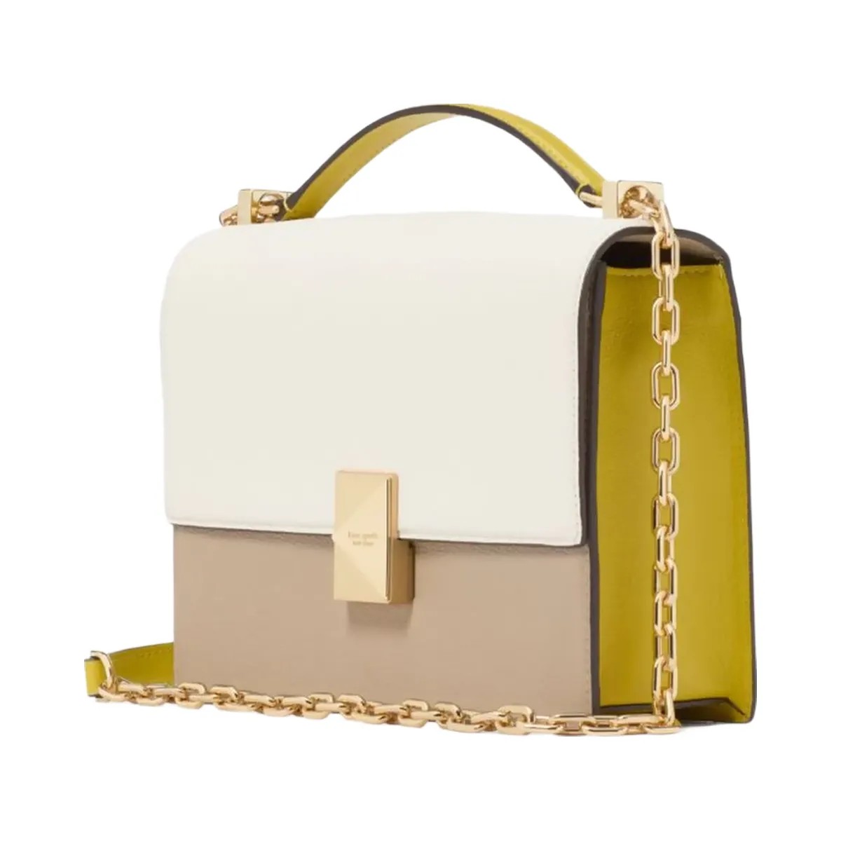 Kate Spade Deco Color blocked Chain Shoulder Bag Tigers Eye Multi - HypeFly India View 4