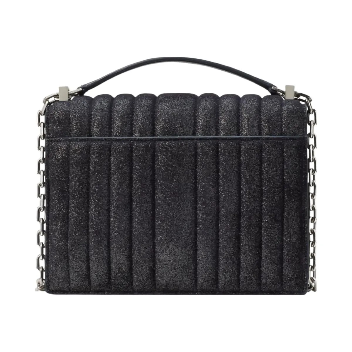Kate Spade Deco Quilted Glitter Suede Chain Shoulder Bag Navy Multi - HypeFly India View 5