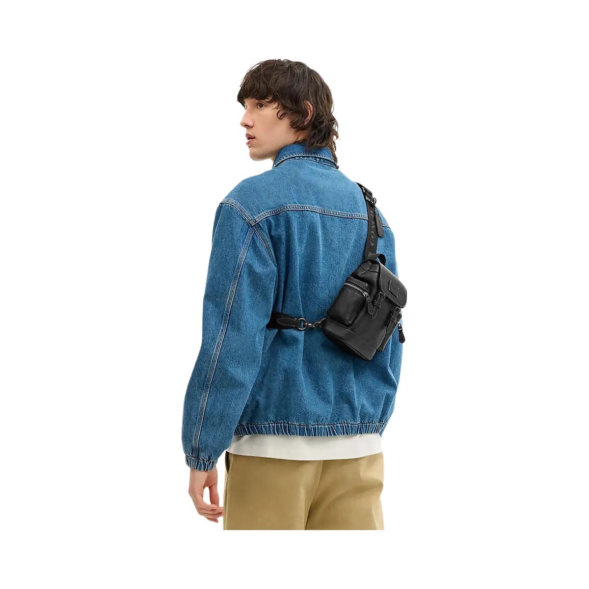 Coach Sprint Sling Pack Pebbled Leather-Black Copper-Black - HypeFly India View 2