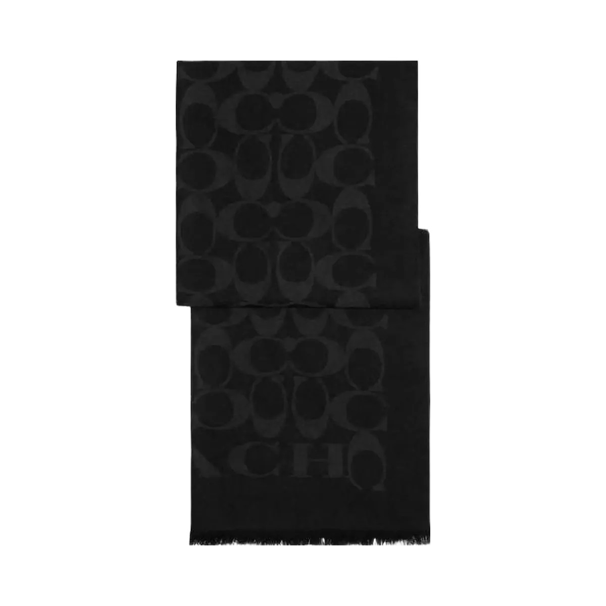 Coach Signature Wrap Wool Silk Blend-Black - HypeFly India View 1