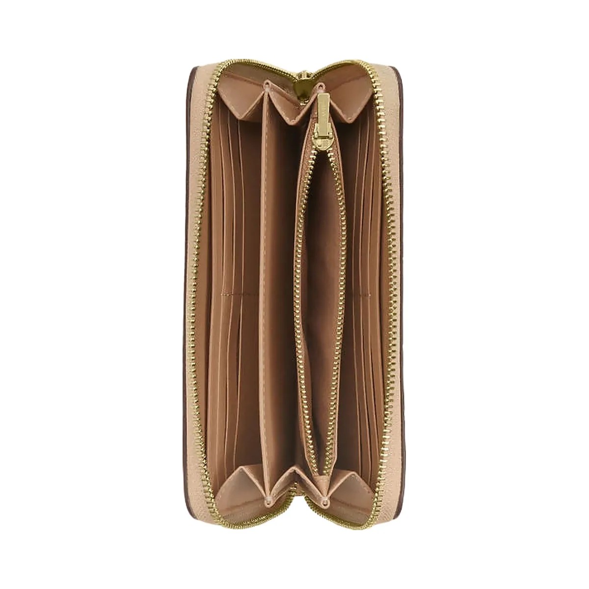 Coach Long Zip Around Wallet In Signature Leather Pebbled Leather-Im-Oat - HypeFly India View 2