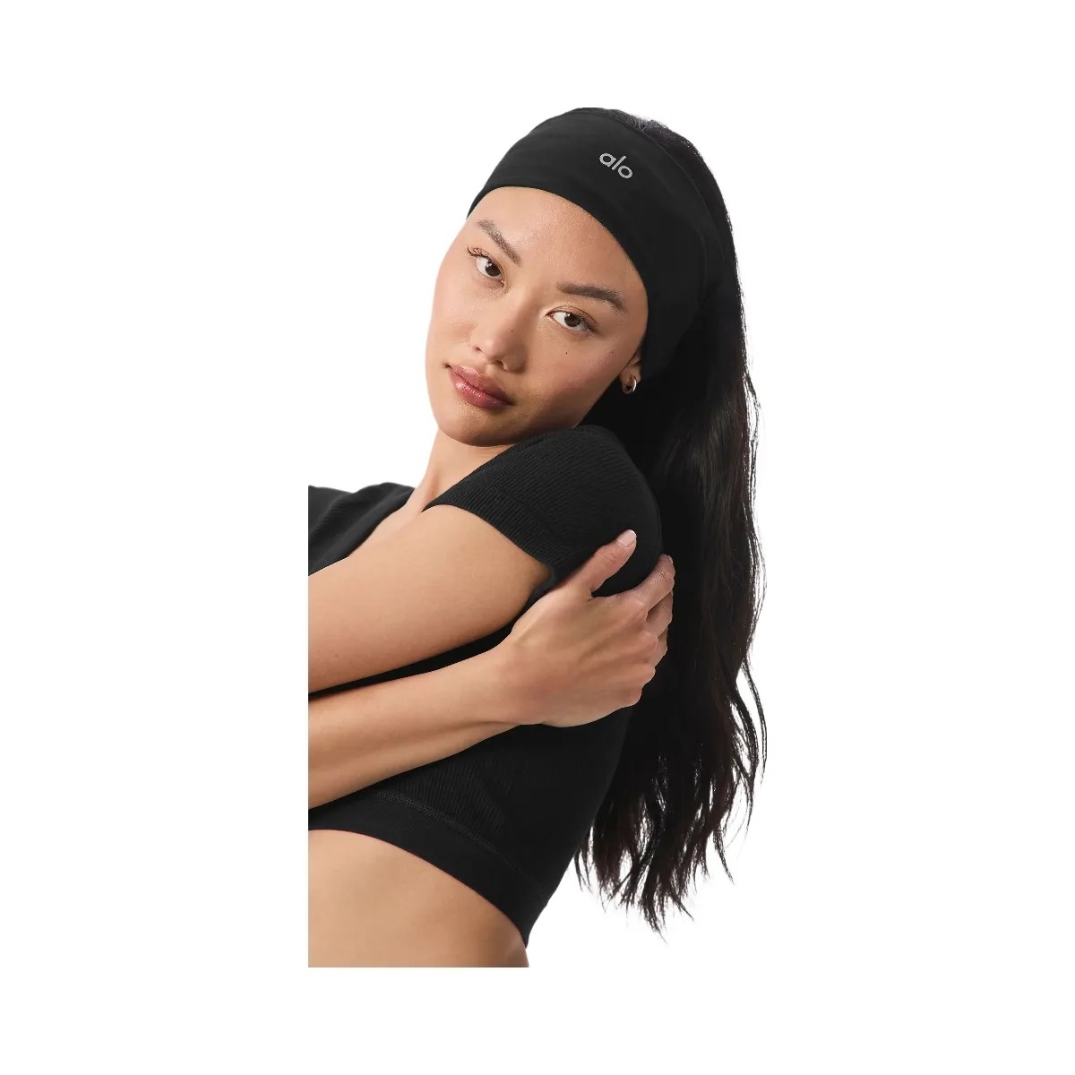 Alo Performance Conquer Headband - Black - HypeFly India View 2