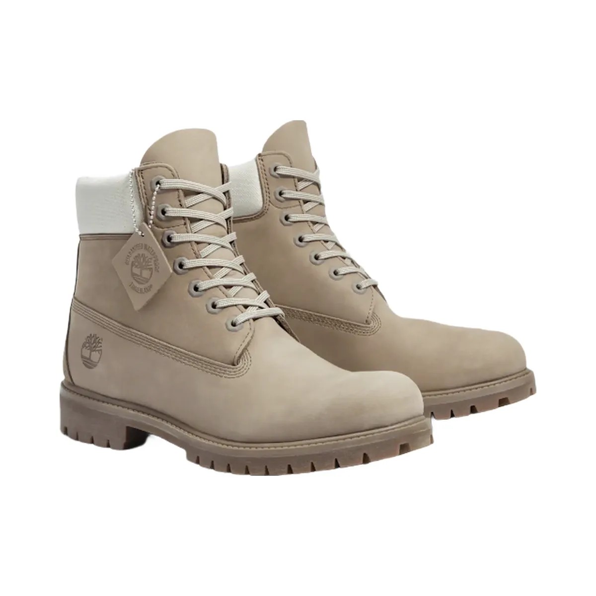 Timberland Premium 6-Inch Waterproof Boot Grey Nubuck/Light Green Men'S - HypeFly India View 1