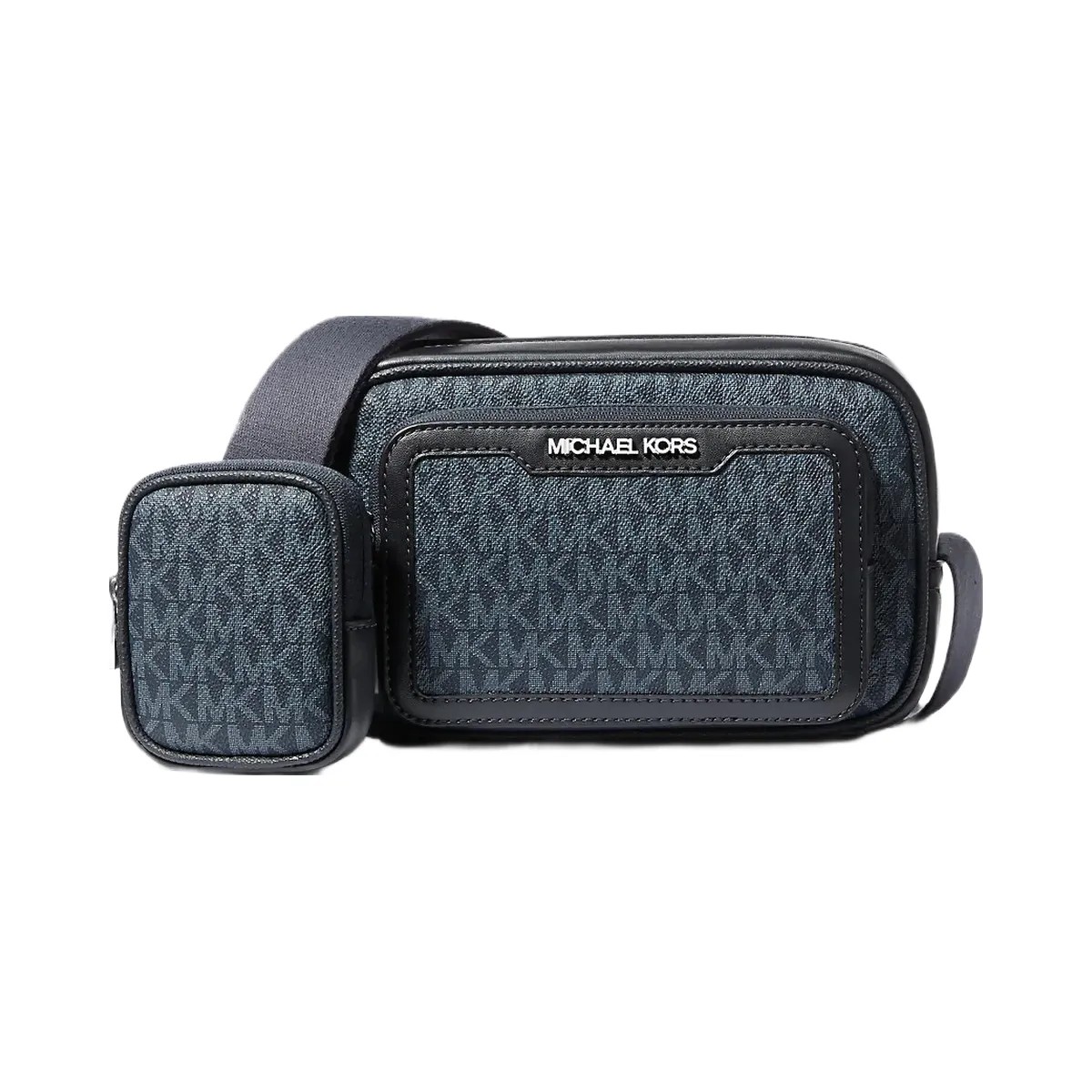 Michael Kors Cooper Signature Logo Camera Crossbody Bag With Pouch Admrl-Plblue - HypeFly India View 1
