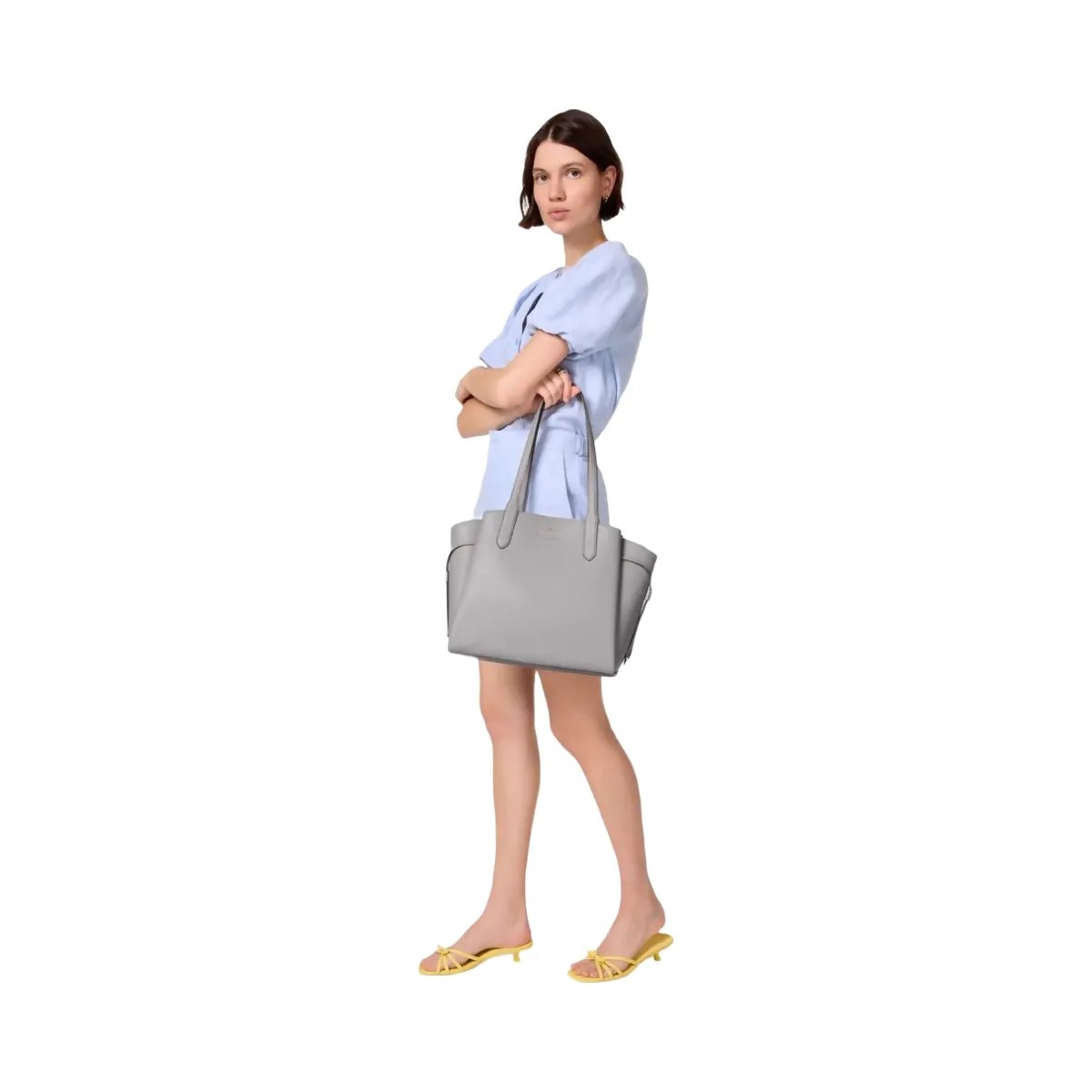 Kate Spade Dumpling Medium Tote Mountain Grey - HypeFly India View 2