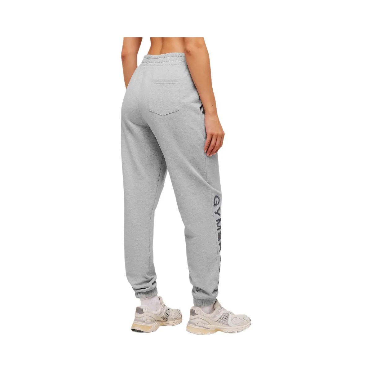 Gymshark Embroidered Logo Joggers - Light Grey Core Marl - HypeFly India View 2