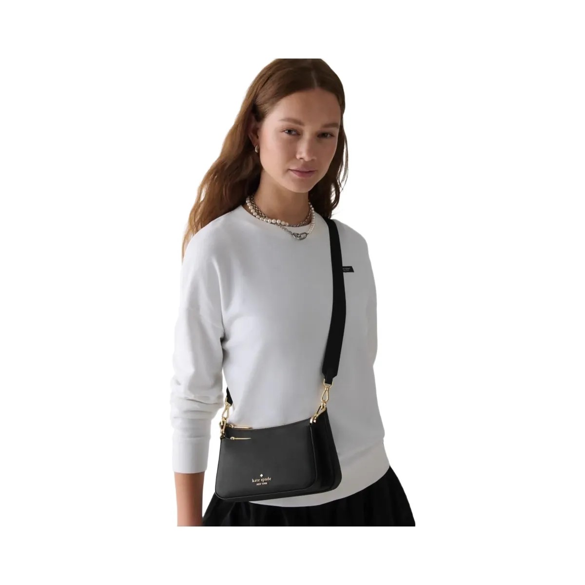 Kate Spade Duet Small Crossbody Black - HypeFly India View 4