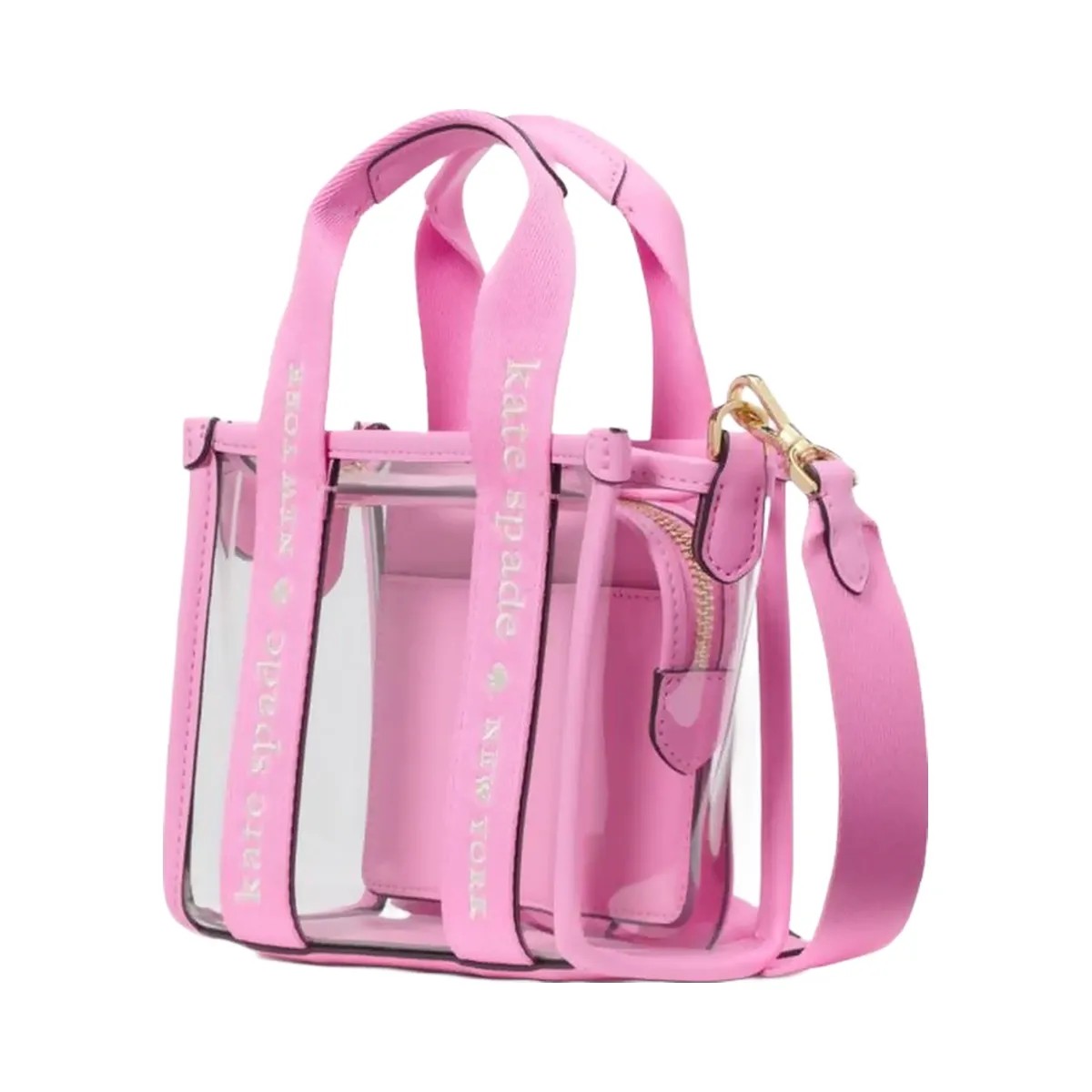 Kate Spade Kip Clear Mini Tote Surf Pink - HypeFly India View 2