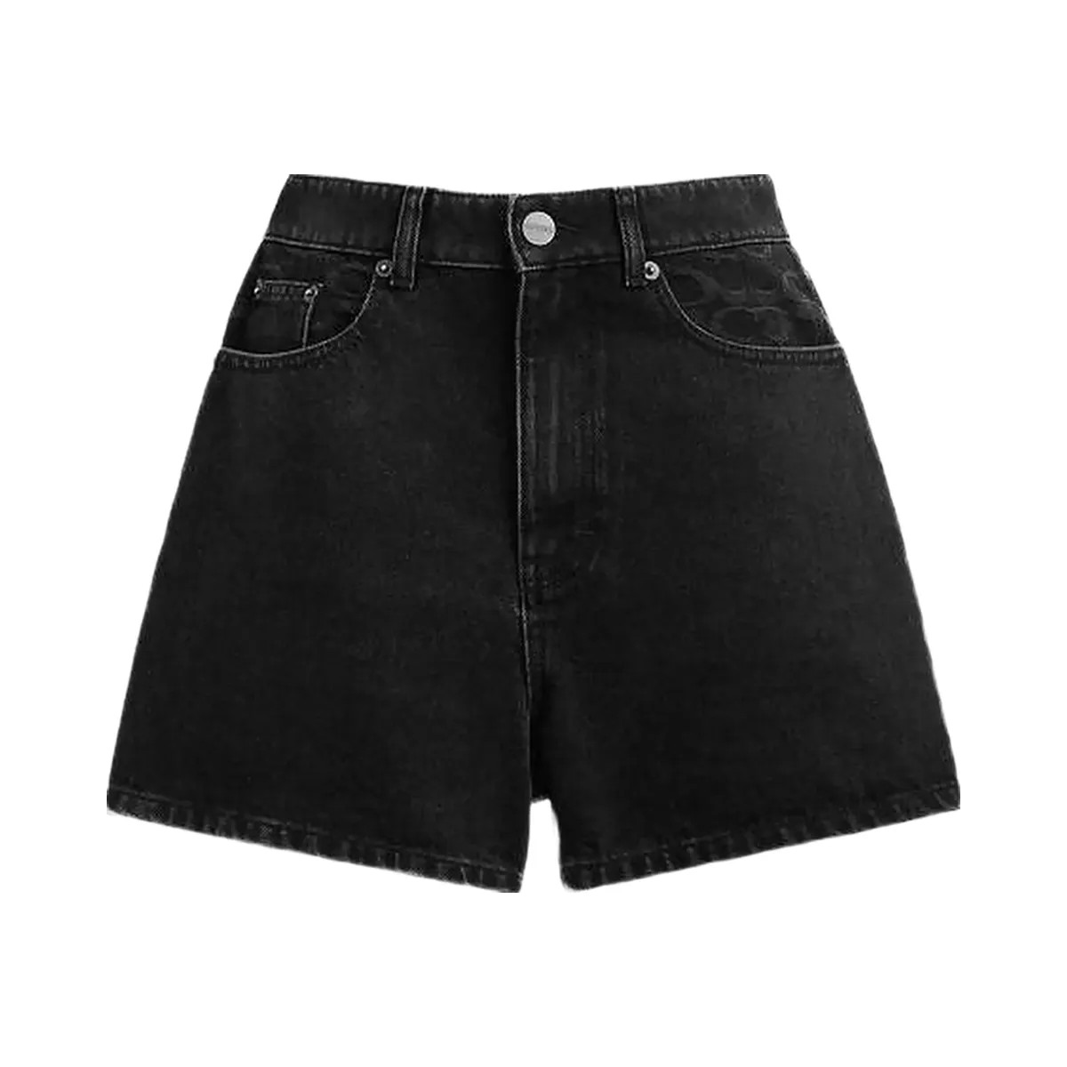 Coach Denim Shorts In Organic Cotton Black - HypeFly India View 4