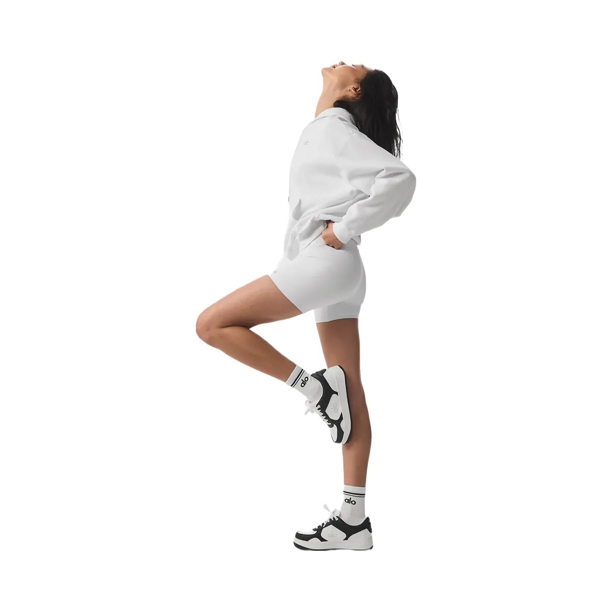 Alo Women's Accolade Hoodie - White - HypeFly India View 5