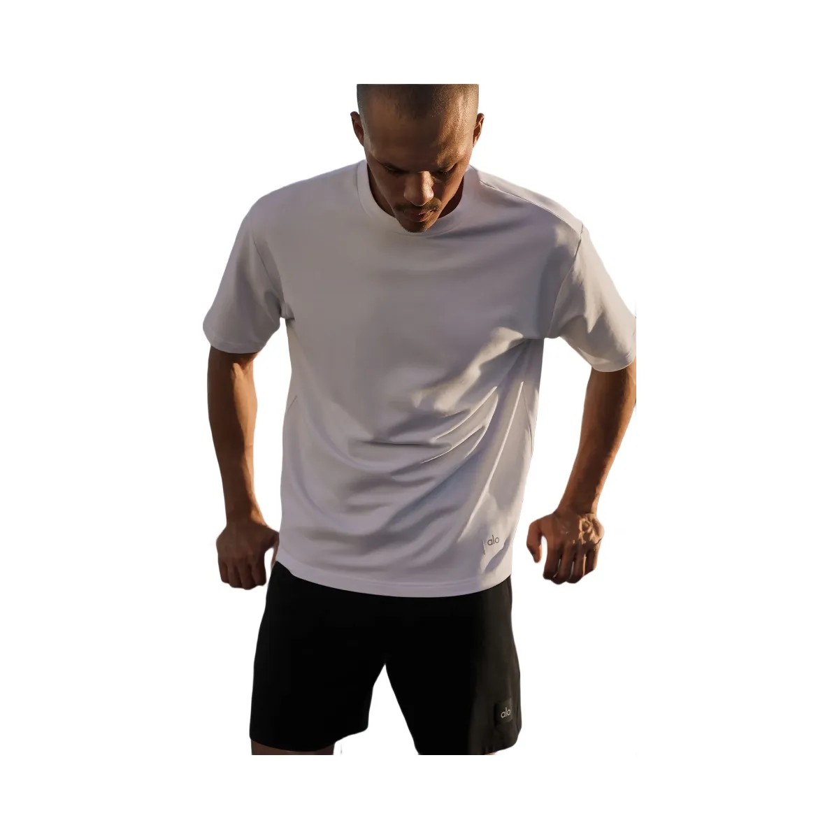 Alo Men's Double Take Short Sleeve - White - HypeFly India View 5