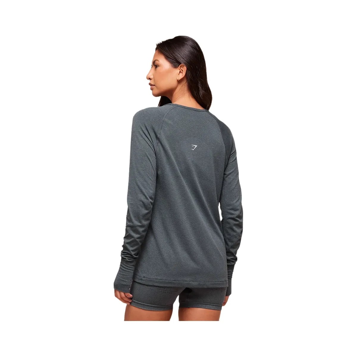 Gymshark Vital Light Long Sleeve Top - Strong Grey/Marl - HypeFly India View 2