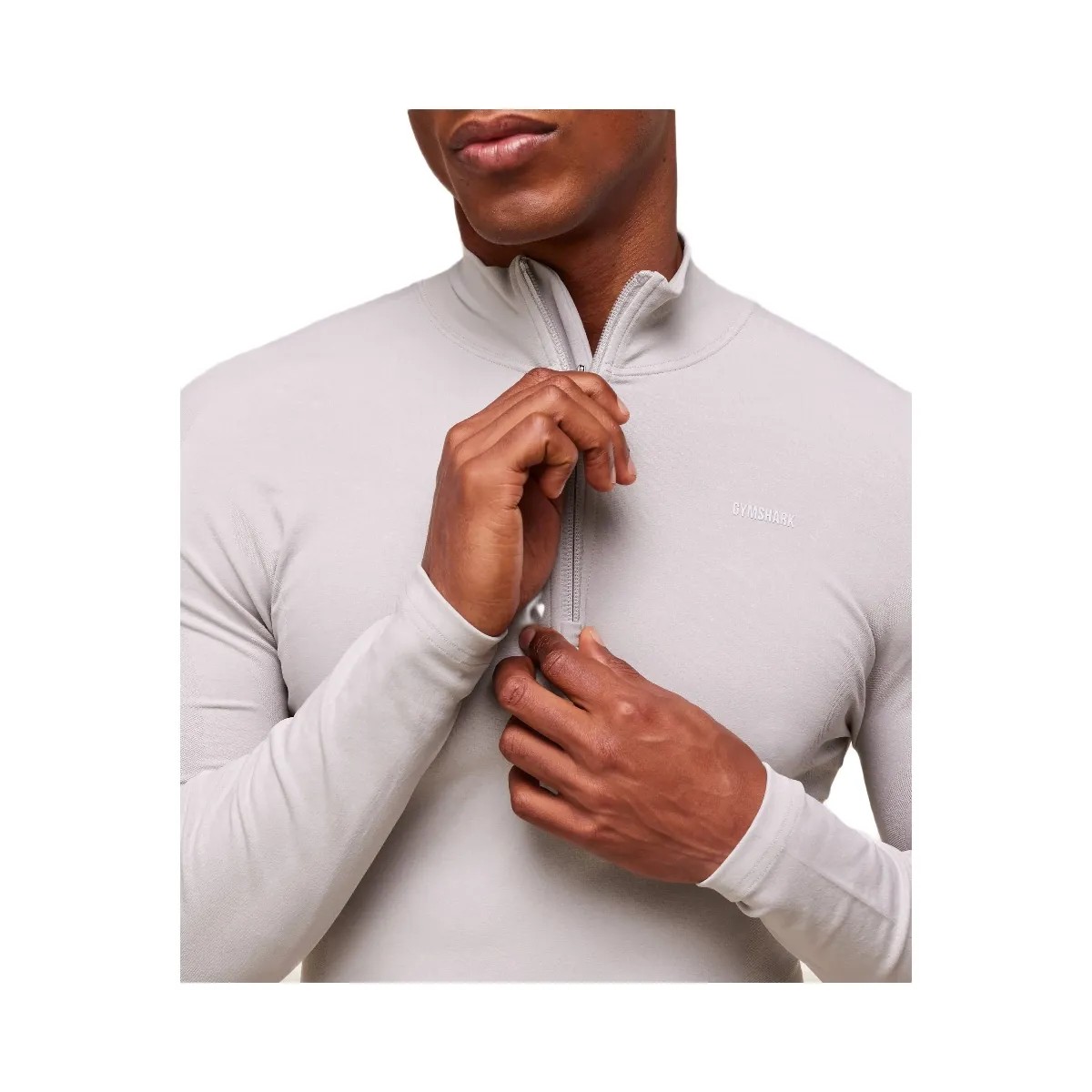 Gymshark everywear Warp Knit 1/4 Zip - Tame Grey - HypeFly India View 5