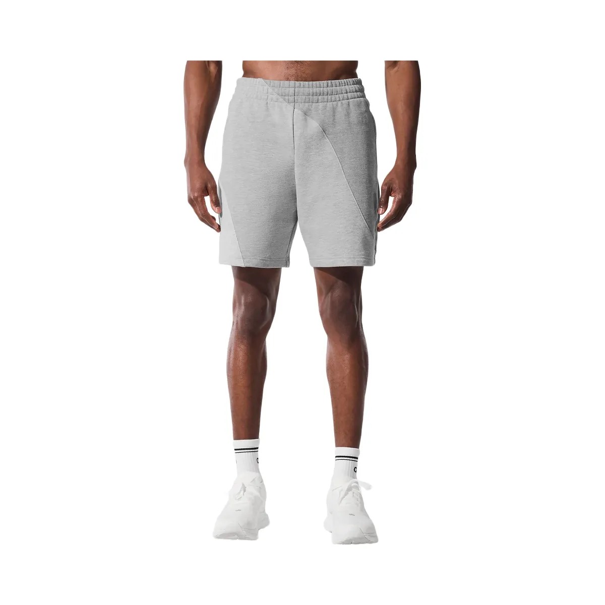 Alo Men's 7" Make Waves Short - Athletic Heather Grey Tonal - HypeFly India View 1