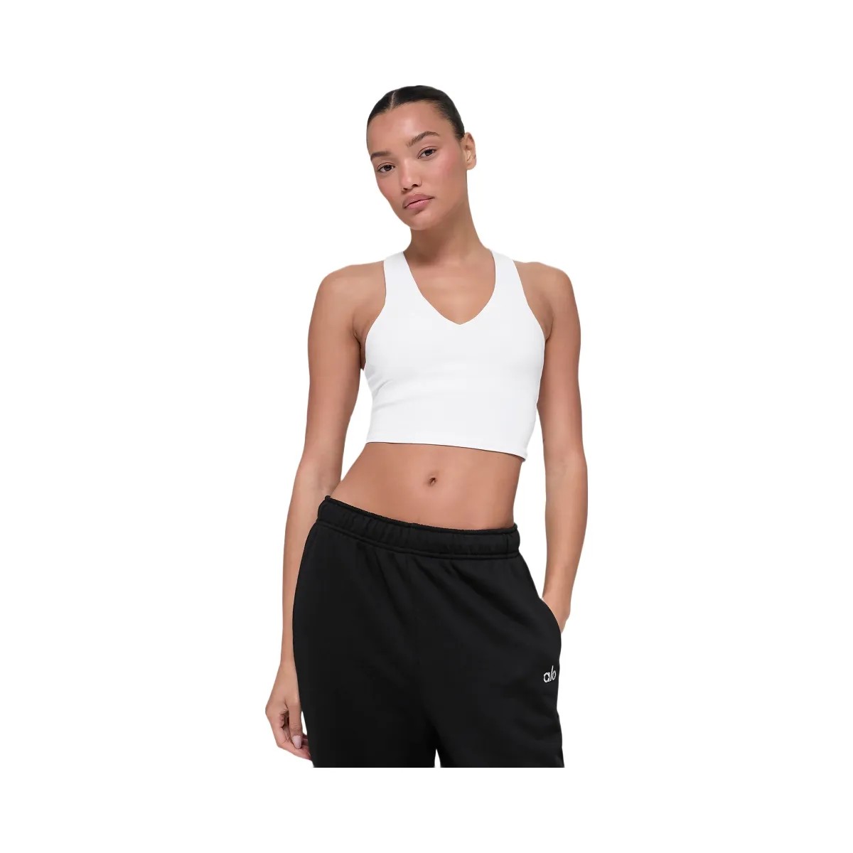 Alo Women's Airbrush Real Bra Tank - White - HypeFly India View 1