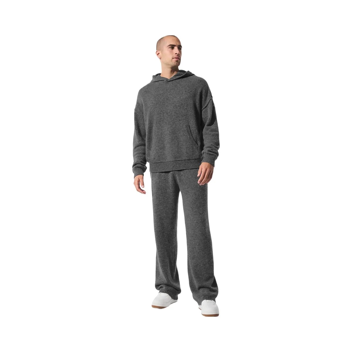 Alo Men's Wool Cashmere New Class Sweatpant - Platinum Grey - HypeFly India View 1