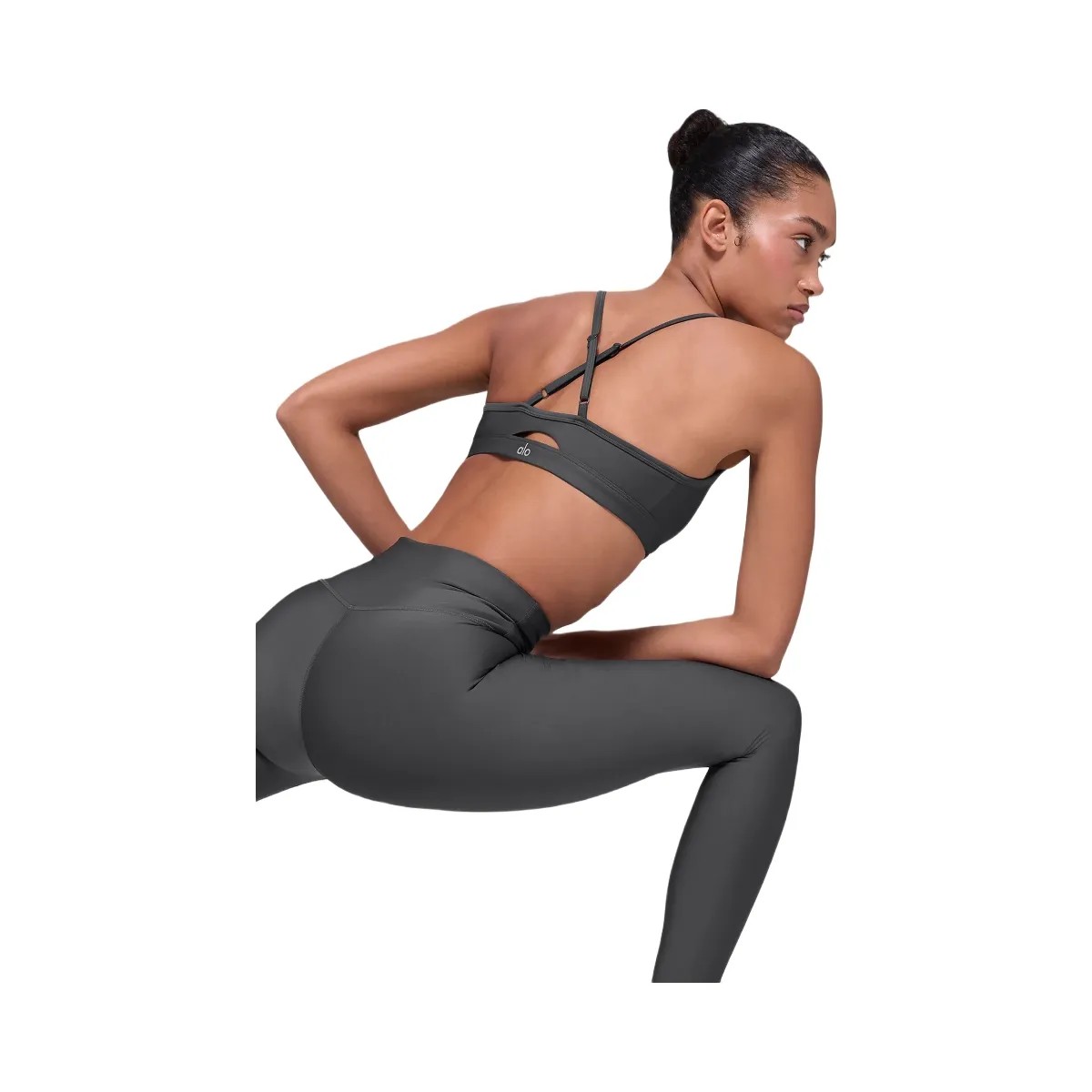 Alo Women's Airlift Intrigue Bra - Anthracite - HypeFly India View 3