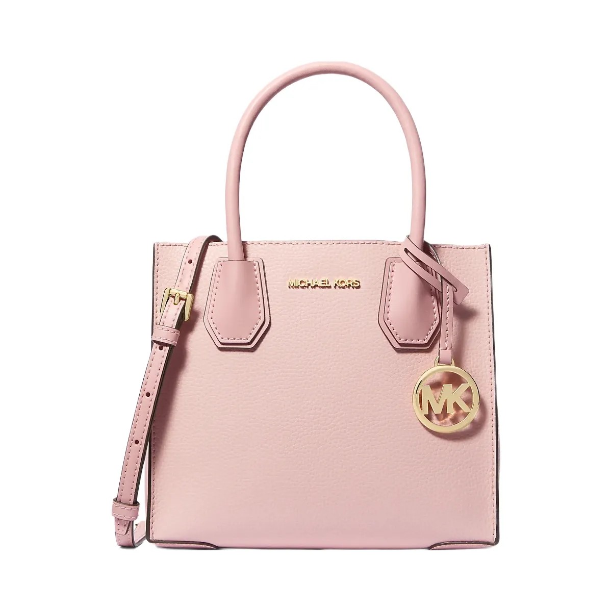 Michael Kors Mercer Medium Two-Tone Pebbled Leather Crossbody Bag Pwd Blsh Mlt - HypeFly India View 1