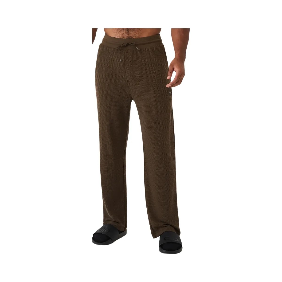 Alo Men's Micro Waffle Fast Break Sweatpant - Espresso - HypeFly India View 1