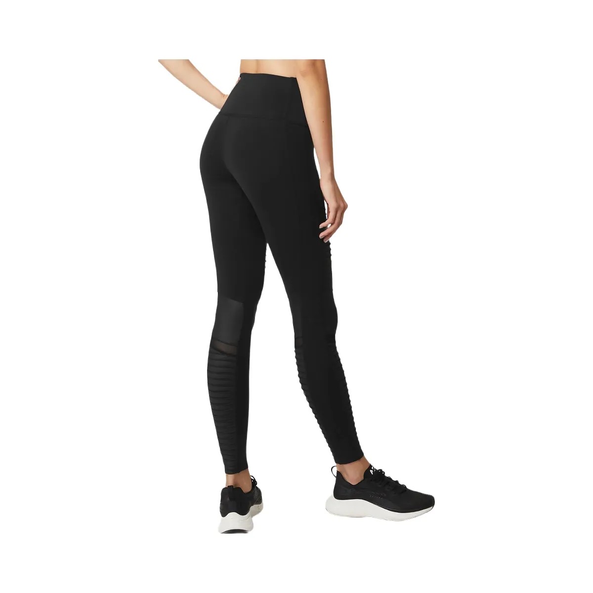 Alo Women's High-Waist Moto Legging - Black/Black Glossy - HypeFly India View 2