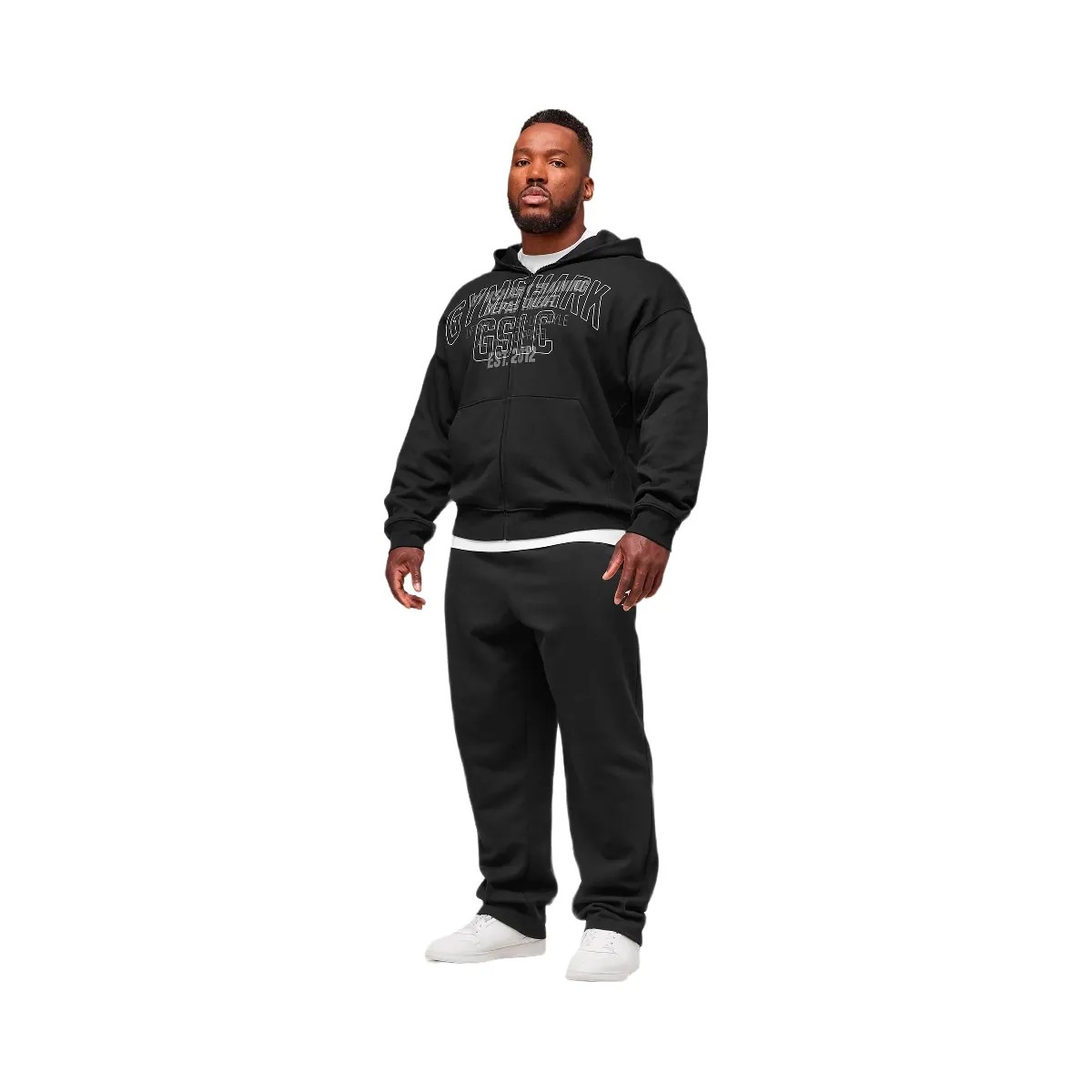 Gymshark Authentic Apparel Zip Up Hoodie - Black - HypeFly India View 5