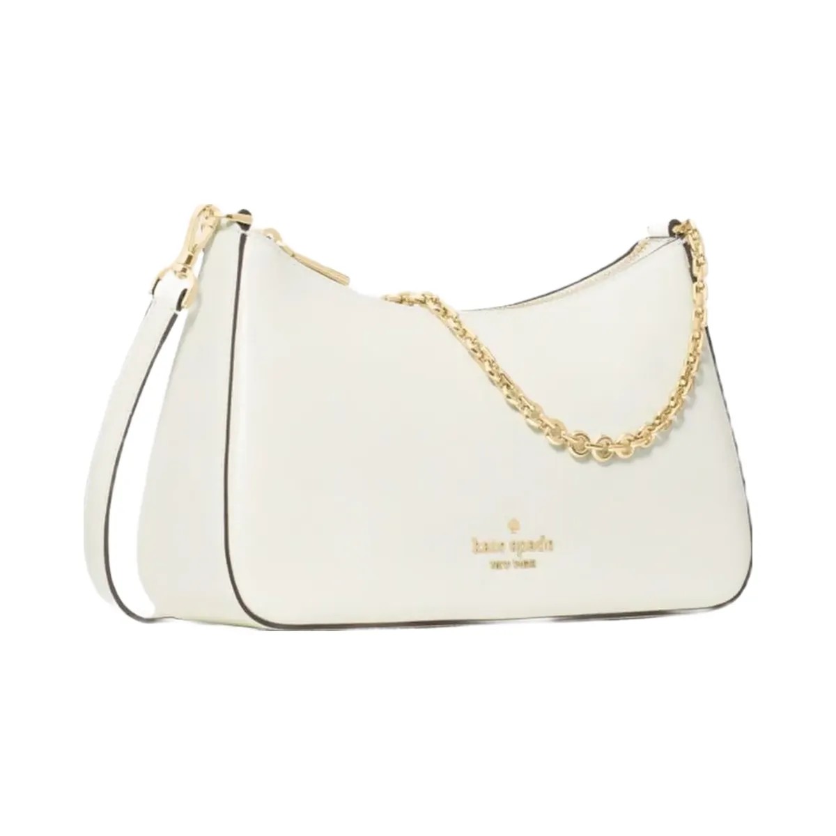 Kate Spade Margot Textured Patent Leather Convertible Crossbody Meringue - HypeFly India View 3